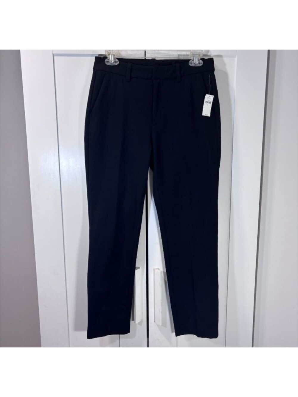 NWT Gap Cotton Mid-Rise Bi-Stretch Slim Ankle Pants Black Women’s Size 6